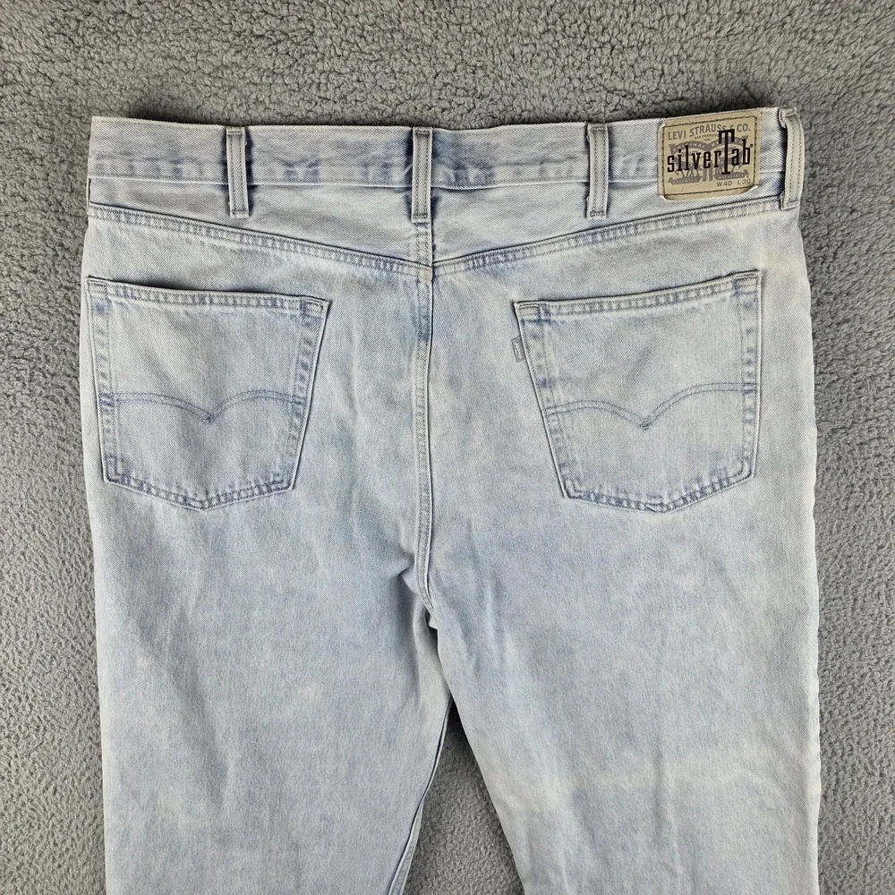 Levis SilverTab Mens 40x30 (40x29) Distressed Relaxed Baggy Fit Jeans‎ USA